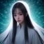用户自由插画师Echo的头像，卷发女性插画师，充满艺术气息的创作者形象